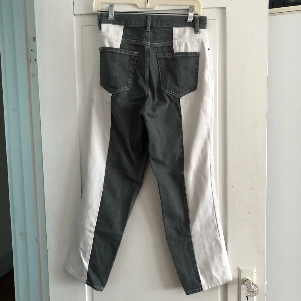 PacSun Color Block High Rise Straight Leg Jeans